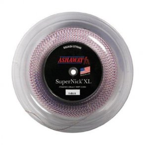 Corde De Squash Ashaway Supernick XL Titanium – 1,25 Mm, Multifilament Texturé, Argentée
